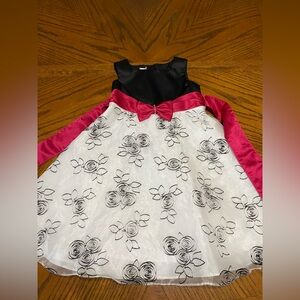 Elegant Black and Pink Kids Formal Dress